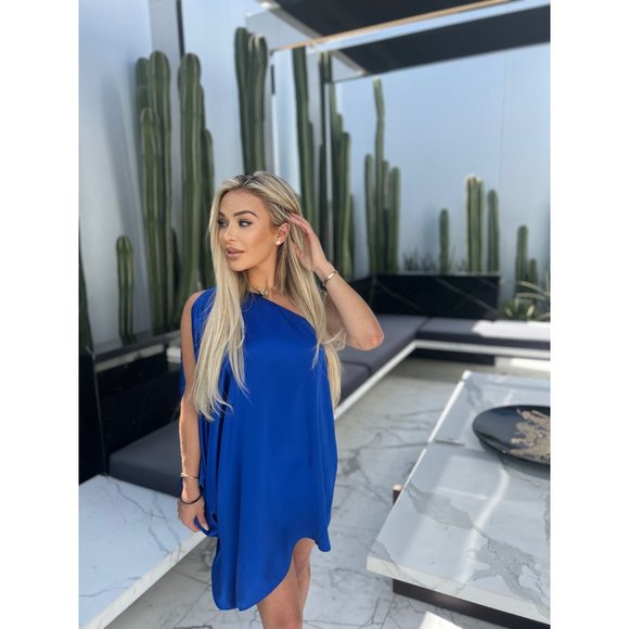 Saint Laurent 2022 Knee-Length Dress Blue Size Small - Picture 2 of 5